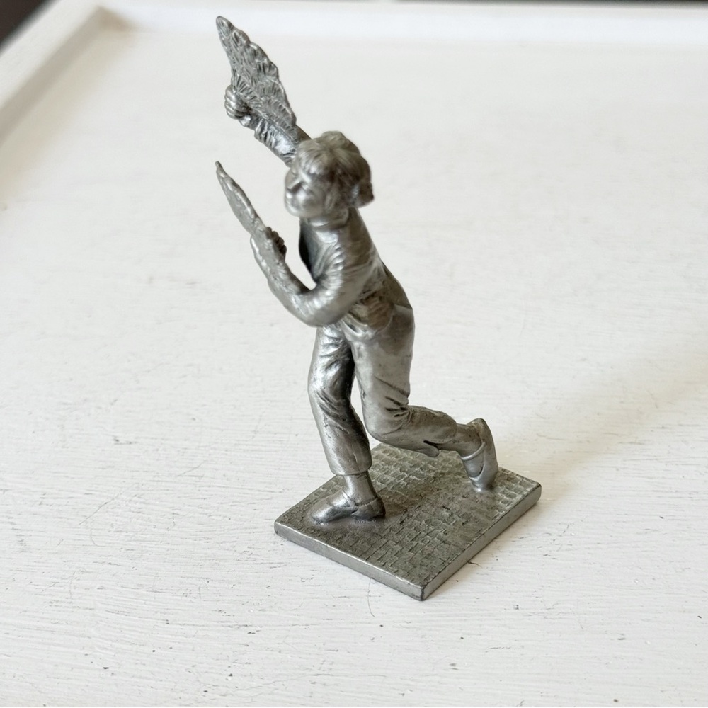 Vintage Chinese Fan Dancer Selangor Pewter - Picture 4 of 11
